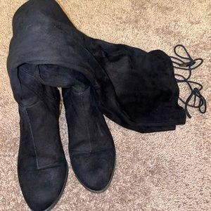 Black Knee High Boots